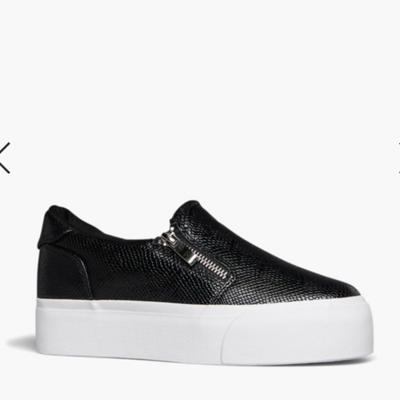 New Vegan Leather Platform Sneakers - Picture 1 of 5